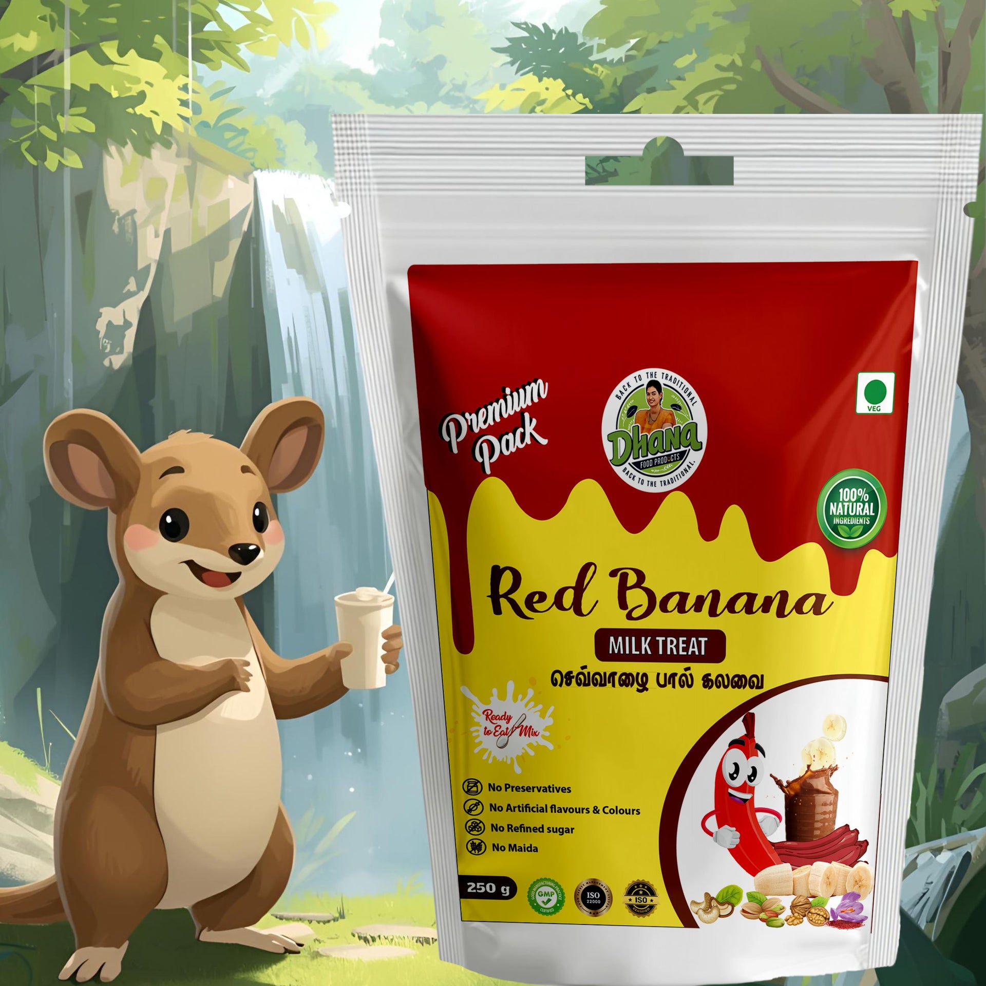 Red banana Milk Treat / செவ்வாழை பால் கலவை