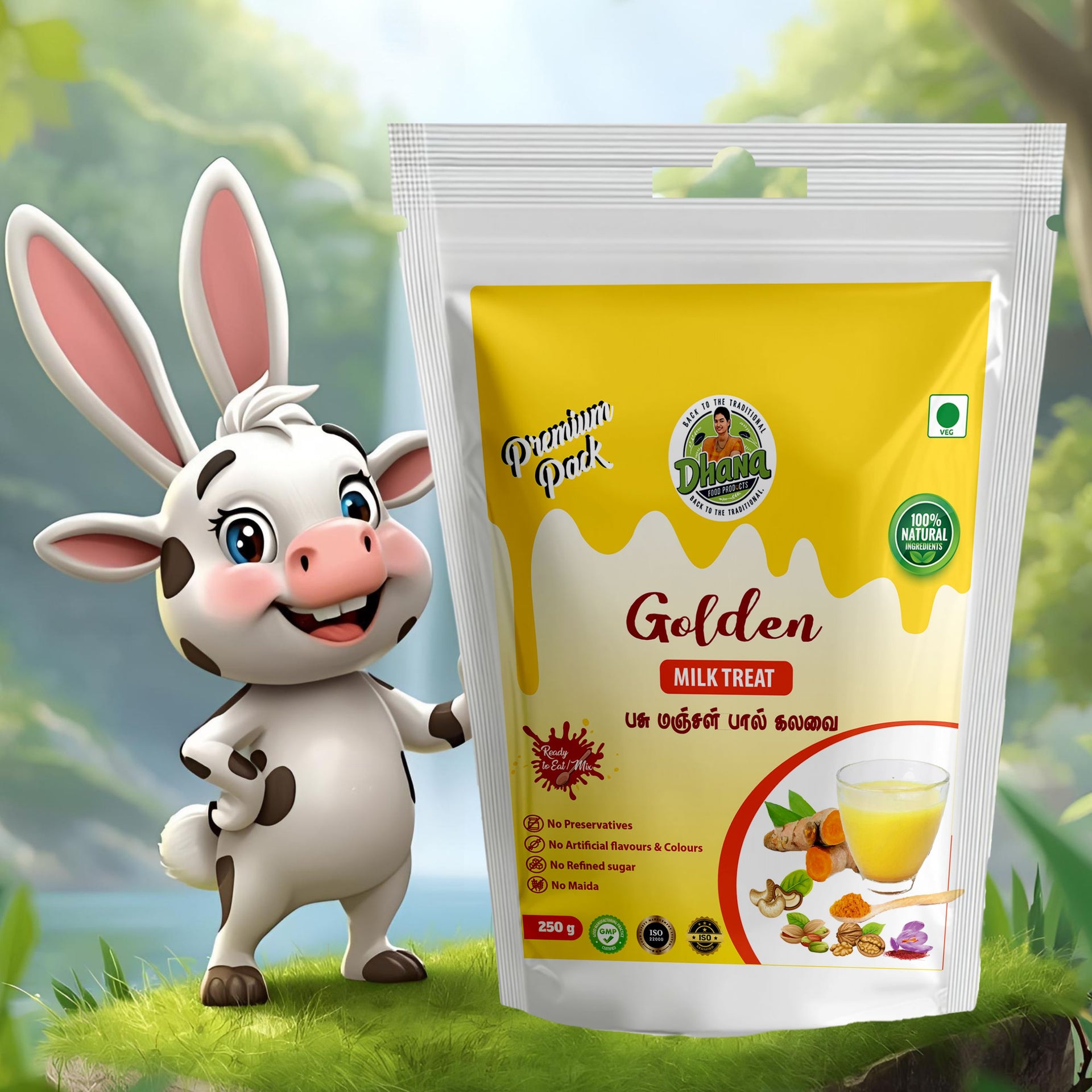 Golden Milk Treat - cold and cough / பசு மஞ்சள் பால் கலவை- cold and cough