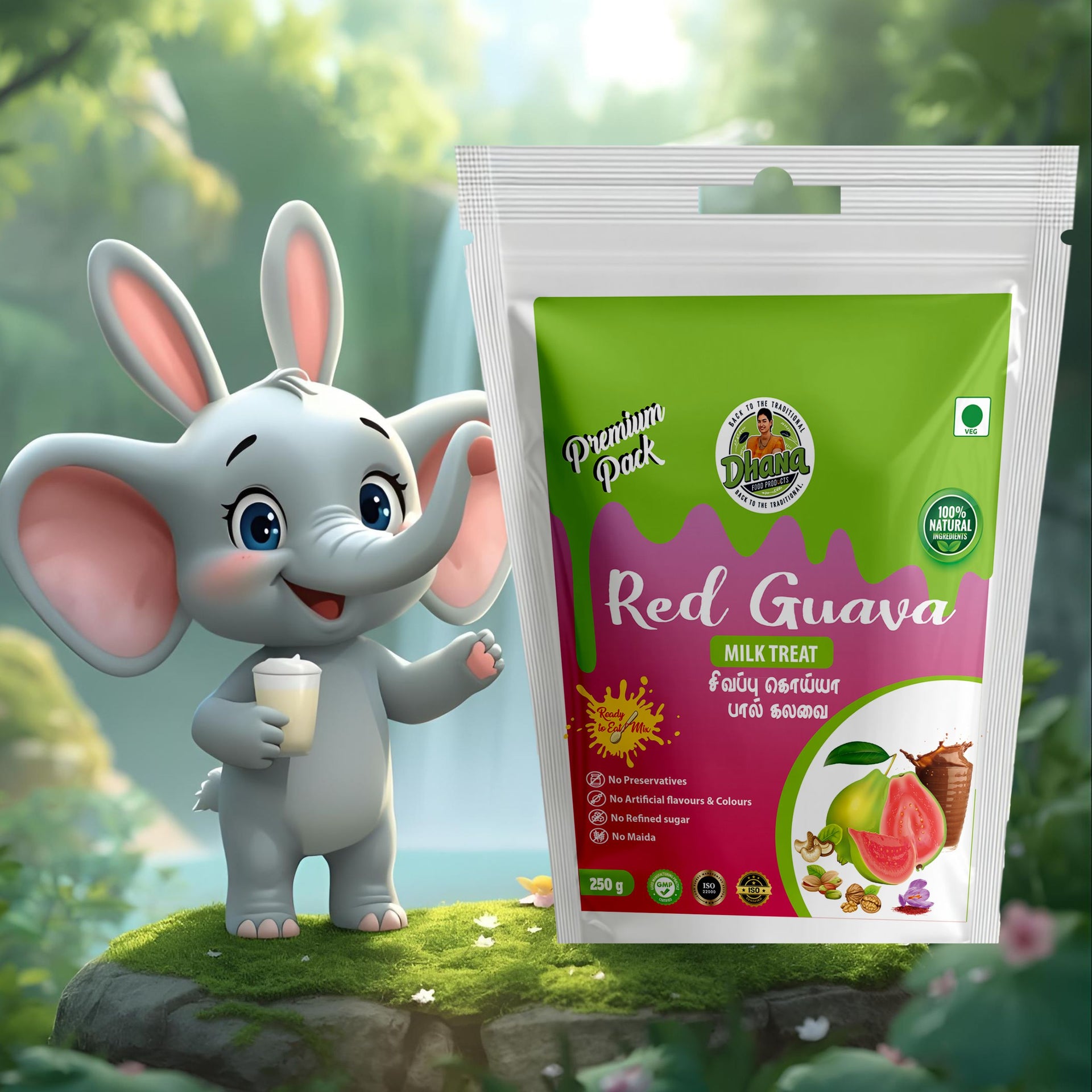 Country Red Guava Milk treat  / நாட்டு சிவப்பு கொய்யா பால் கலவை