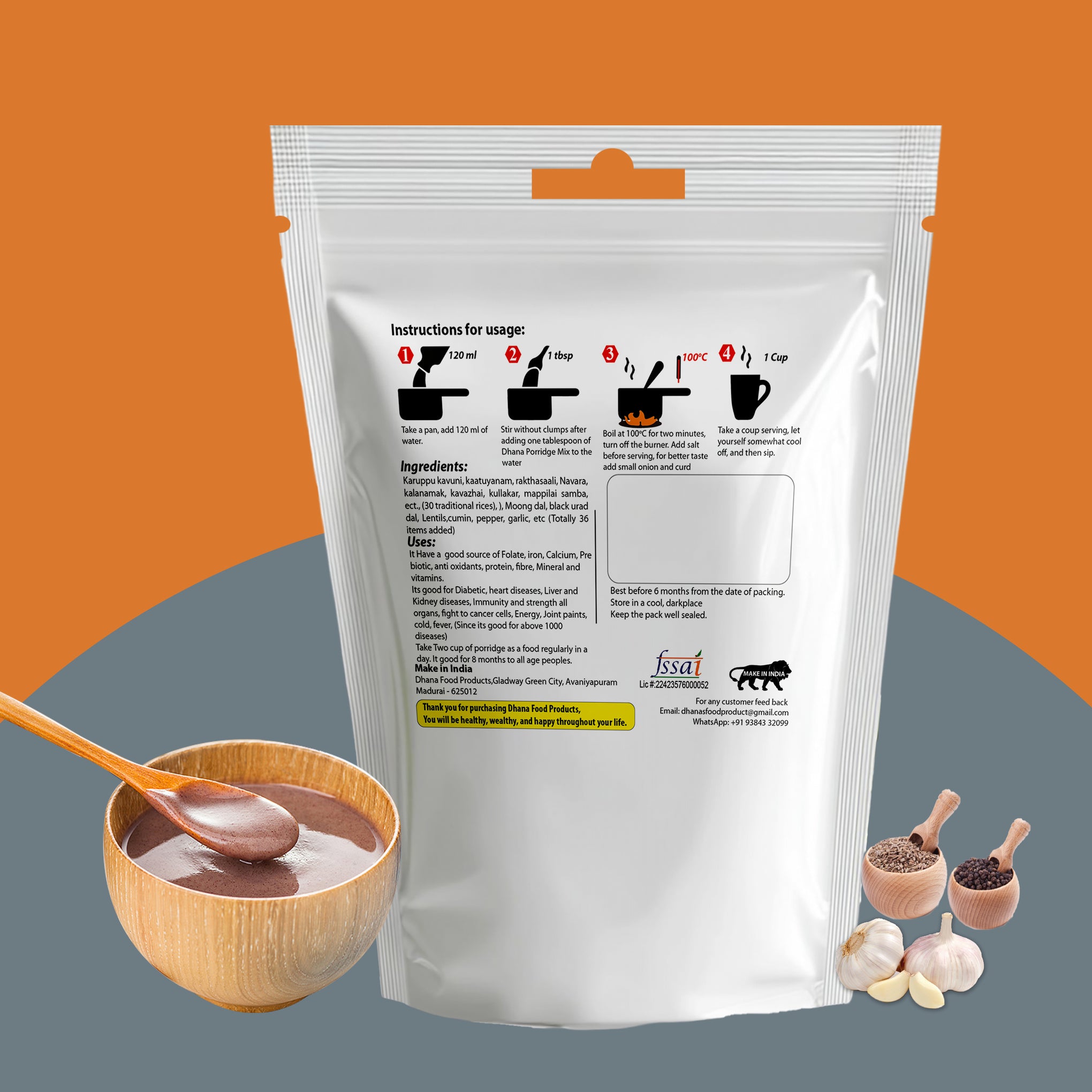 All in one Miracle porridge mix (25 trditional rice+8 items) / சர்வரோக ...