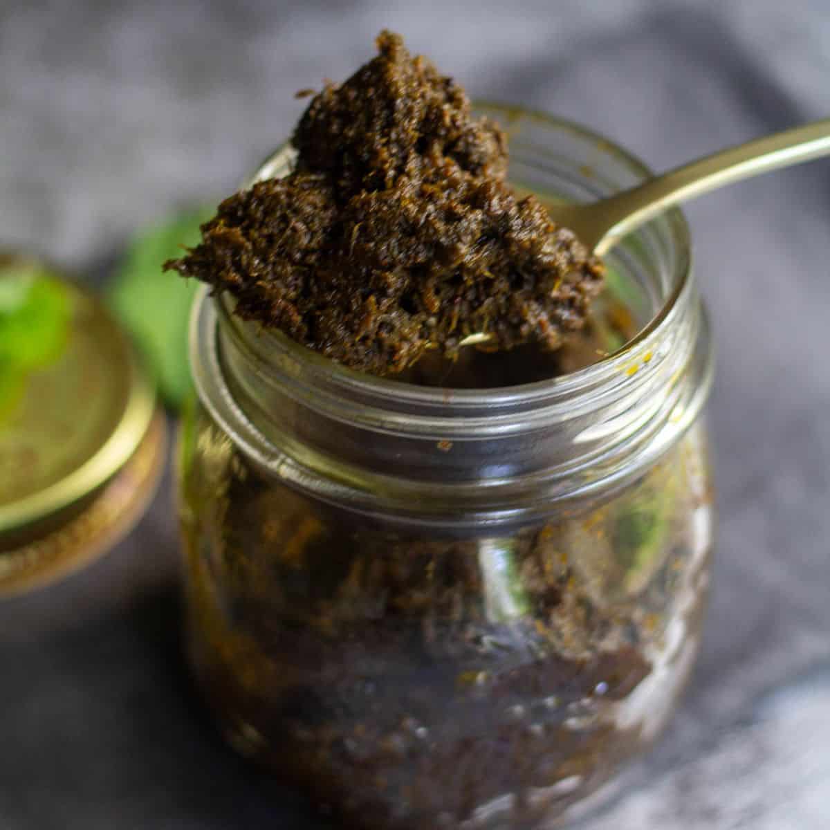 Mint Leave Thokku - புதினா இலை தொக்கு