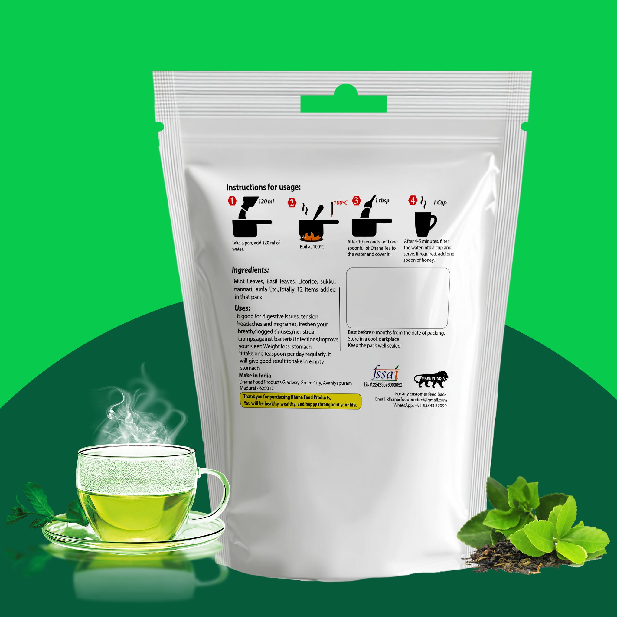 green tea (mint flavor) / கிரீன் டீ தூள்